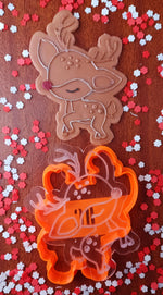 Cute Reindeer , Santa  &/or Stop Here Debosser & Cookie Cutter