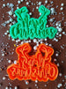 Merry Christmas Antlers Cookie Cutter