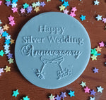 Happy Silver Wedding Anniversary Debosser