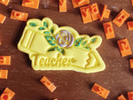 Teacher Floral Pencil Cookie Cutter & Embosser