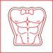Men's Naked Torso Cookie Cutter