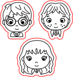 Harry, Hermione & Ron Head Set Cookie Cutters