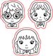 Harry, Hermione & Ron Head Set Cookie Cutters