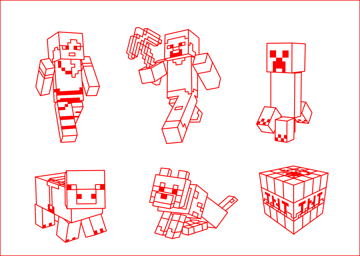 Minecraft Character Java Templet Minecraft Karakters Printables MINECRAFT Theme Letter And Number